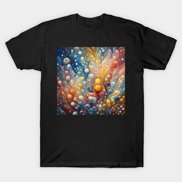 Psychedelic looking abstract illustration of bubbles T-Shirt by WelshDesigns